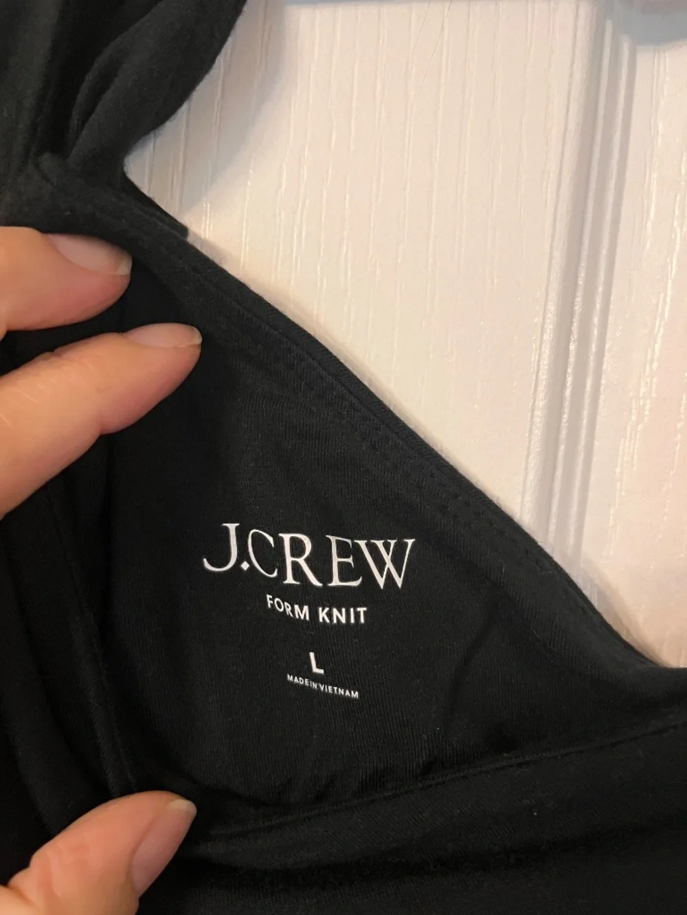 J.Crew FormKnit One-Shoulder Elbow-Sleeve T-Shirt Black Size L